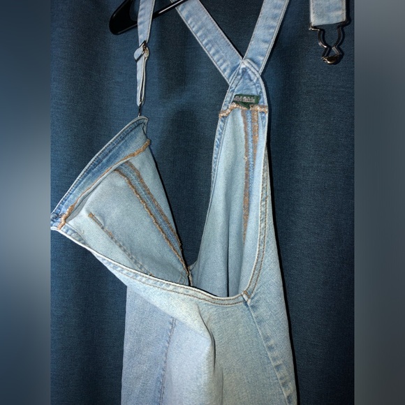 Target Wild Fable Womens Overalls Cut Off Dress Skirt Size XSmall Denim - Picture 12 of 17